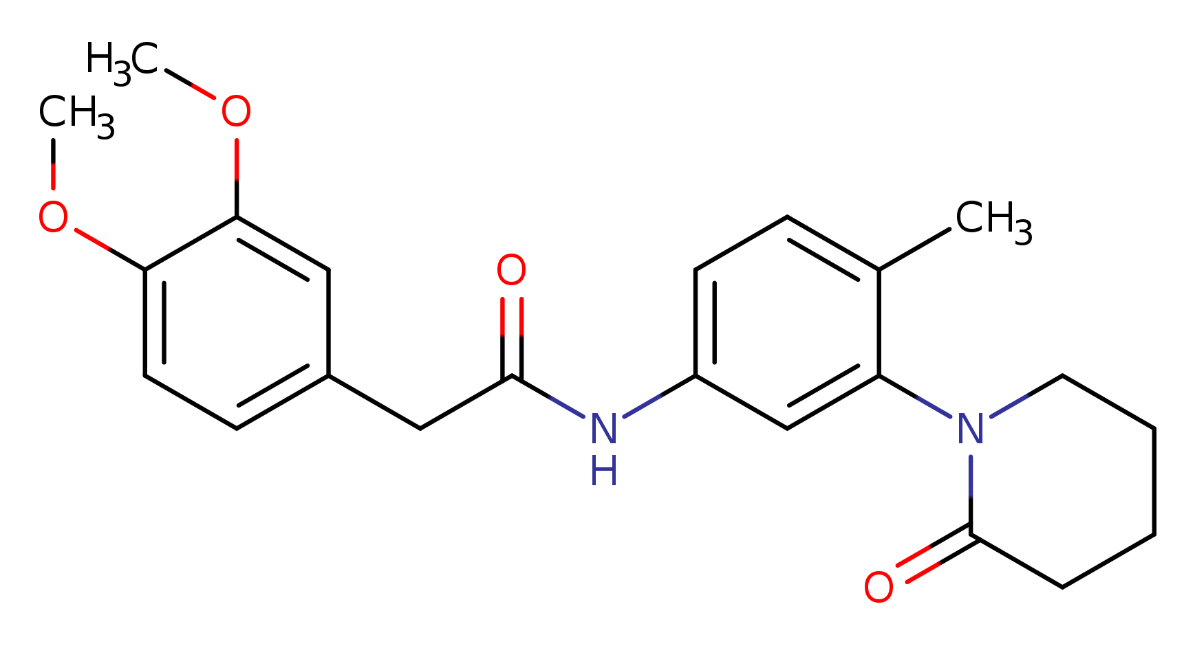 2-(3,4-dimethoxyphenyl)-N-[4-methyl-3-(2-oxopiperidin-1-yl)phenyl]acetamide