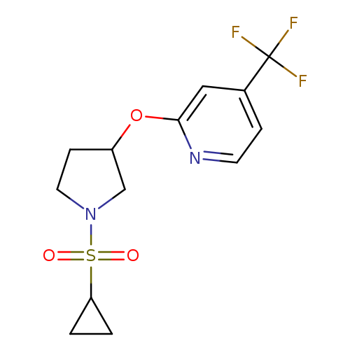 2-{[1-(cyclopropanesulfonyl)pyrrolidin-3-yl]oxy}-4-(trifluoromethyl)pyridine