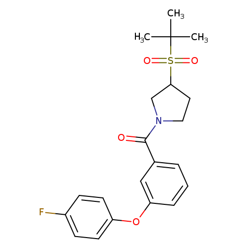 1-[3-(4-fluorophenoxy)benzoyl]-3-(2-methylpropane-2-sulfonyl)pyrrolidine