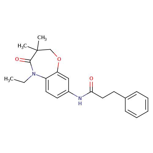 N-(5-ethyl-3,3-dimethyl-4-oxo-2,3,4,5-tetrahydro-1,5-benzoxazepin-8-yl)-3-phenylpropanamide