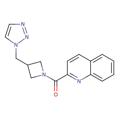 2-{3-[(1H-1,2,3-triazol-1-yl)methyl]azetidine-1-carbonyl}quinoline