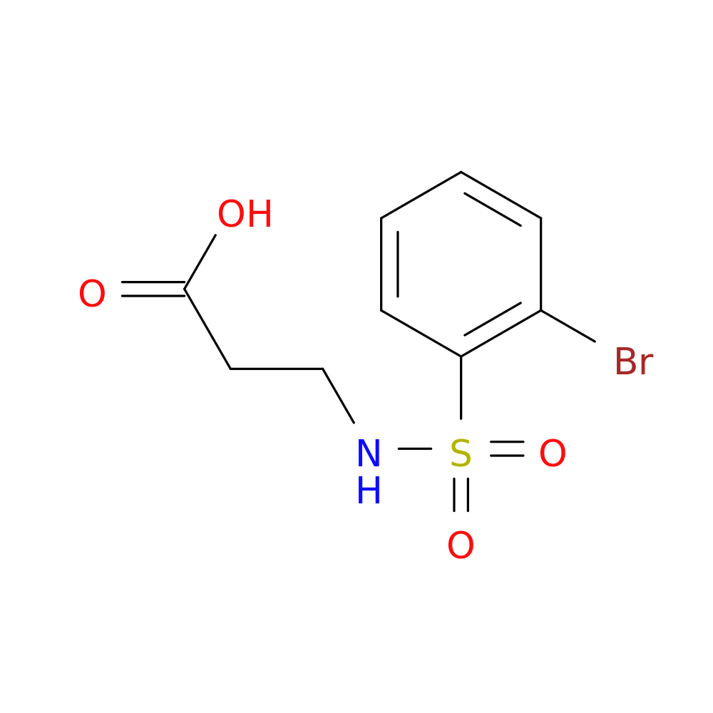 3-(2-bromobenzenesulfonamido)propanoic acid