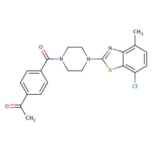 1-{4-[4-(7-chloro-4-methyl-1,3-benzothiazol-2-yl)piperazine-1-carbonyl]phenyl}ethan-1-one