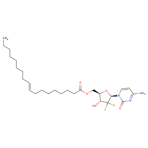 (E)-((2R,3R,5R)-5-(4-Amino-2-oxopyrimidin-1(2H)-yl)-4,4-difluoro-3-hydroxytetrahydrofuran-2-yl)methyl octadec-9-enoate