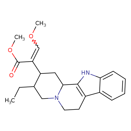 Methyl (E)-2-((2S,3R,12bR)-3-ethyl-1,2,3,4,6,7,12,12b-octahydroindolo[2,3-a]quinolizin-2-yl)-3-methoxyacrylate