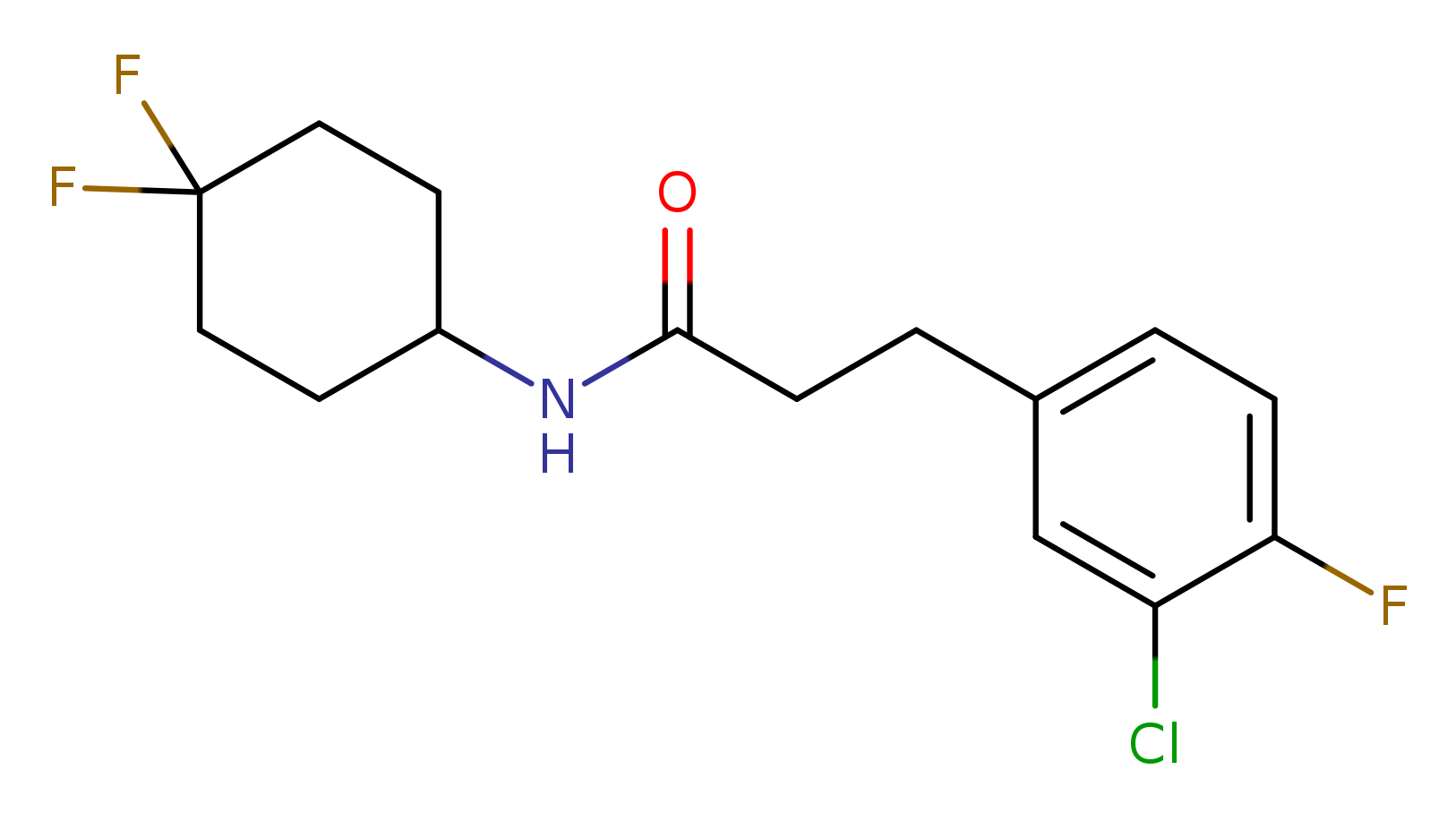 3-(3-chloro-4-fluorophenyl)-N-(4,4-difluorocyclohexyl)propanamide