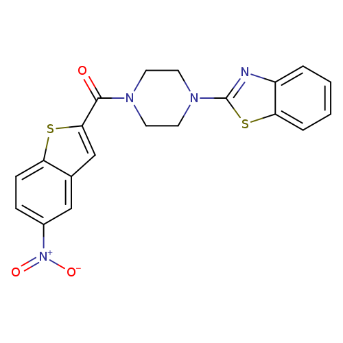 2-[4-(5-nitro-1-benzothiophene-2-carbonyl)piperazin-1-yl]-1,3-benzothiazole