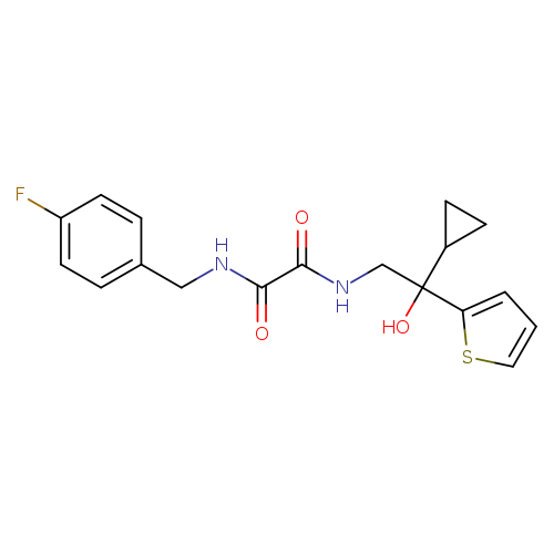 N-[2-cyclopropyl-2-hydroxy-2-(thiophen-2-yl)ethyl]-N'-[(4-fluorophenyl)methyl]ethanediamide