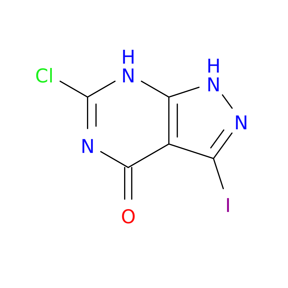 4H-Pyrazolo[3,4-d]pyrimidin-4-one, 6-chloro-1,5-dihydro-3-iodo-