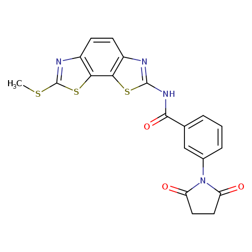 3-(2,5-dioxopyrrolidin-1-yl)-N-[11-(methylsulfanyl)-3,12-dithia-5,10-diazatricyclo[7.3.0.0^{2,6}]dodeca-1(9),2(6),4,7,10-pentaen-4-yl]benzamide