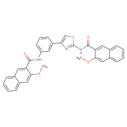 3-methoxy-N-{3-[2-(3-methoxynaphthalene-2-amido)-1,3-thiazol-4-yl]phenyl}naphthalene-2-carboxamide