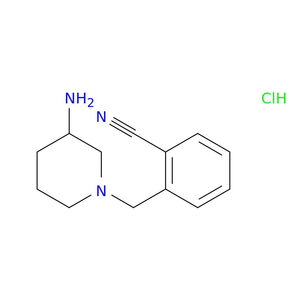 Benzonitrile, 2-[(3-amino-1-piperidinyl)methyl]-, hydrochloride (1:1)