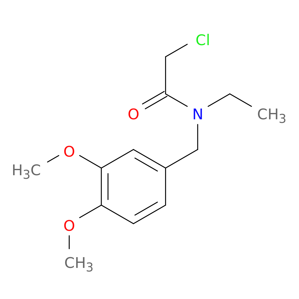 2-chloro-N-[(3,4-dimethoxyphenyl)methyl]-N-ethylacetamide
