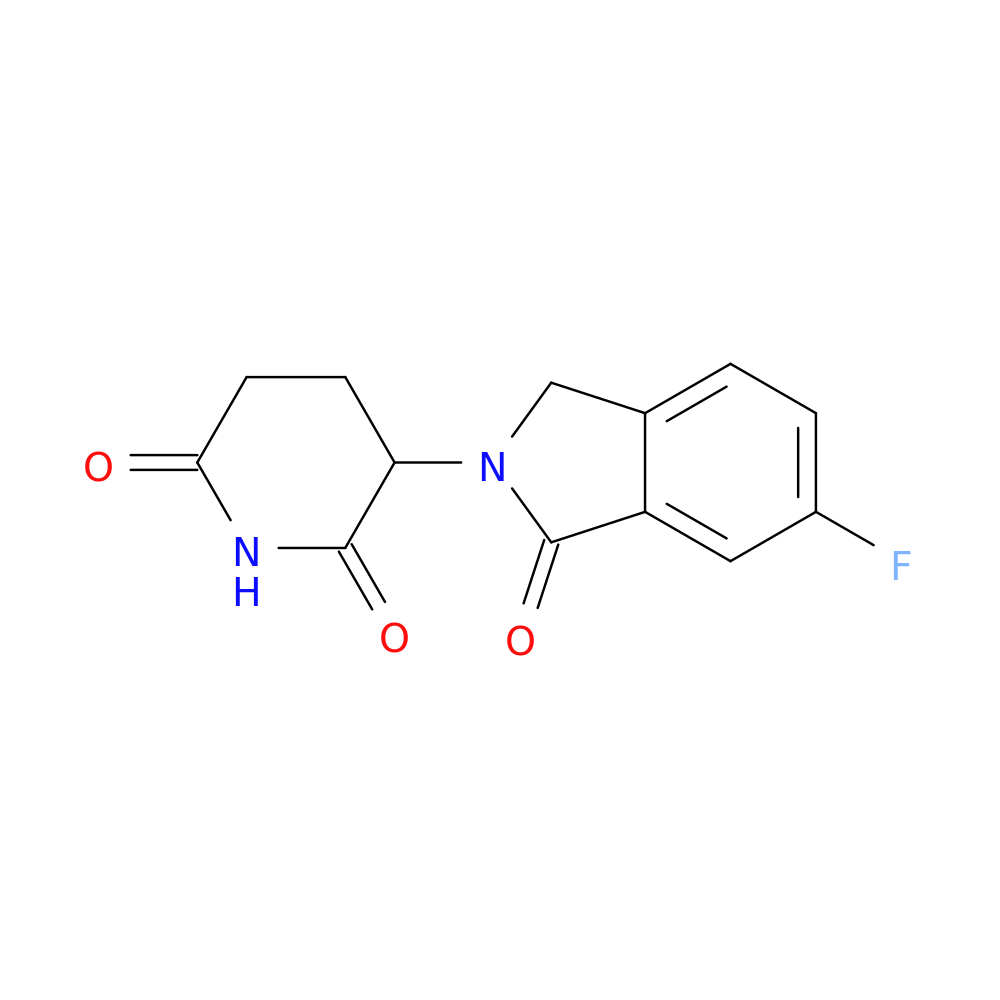 3-(6-fluoro-1,3-dihydro-1-oxo-2H-isoindol-2-yl)-2,6-piperidinedione