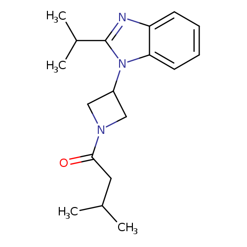 3-methyl-1-{3-[2-(propan-2-yl)-1H-1,3-benzodiazol-1-yl]azetidin-1-yl}butan-1-one