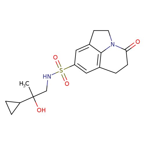 N-(2-cyclopropyl-2-hydroxypropyl)-11-oxo-1-azatricyclo[6.3.1.0^{4,12}]dodeca-4(12),5,7-triene-6-sulfonamide