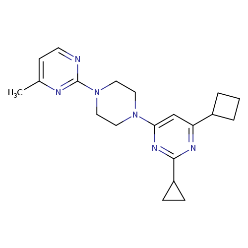 4-cyclobutyl-2-cyclopropyl-6-[4-(4-methylpyrimidin-2-yl)piperazin-1-yl]pyrimidine