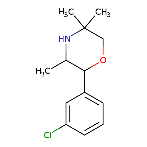 2-(3-chlorophenyl)-3,5,5-trimethylmorpholine