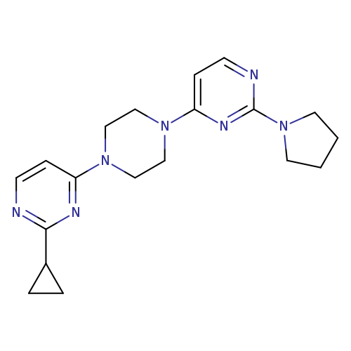 4-[4-(2-cyclopropylpyrimidin-4-yl)piperazin-1-yl]-2-(pyrrolidin-1-yl)pyrimidine