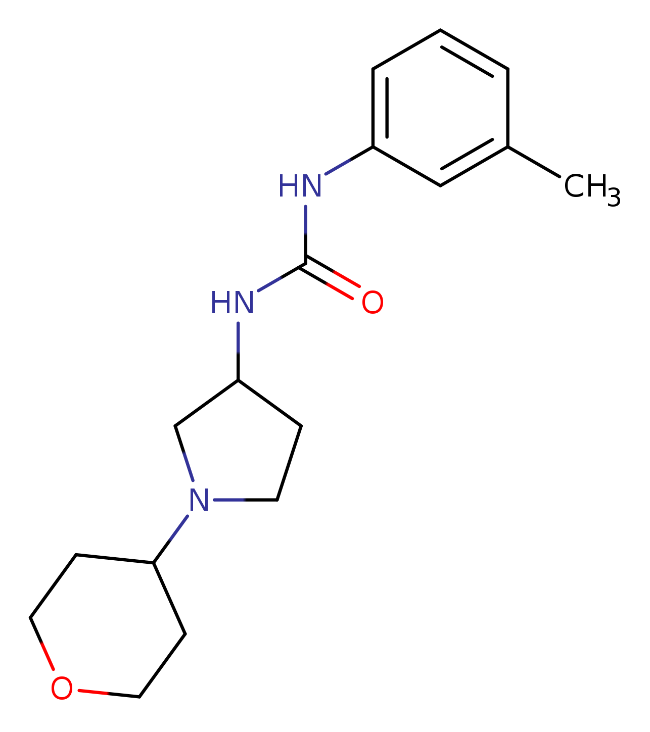1-(3-methylphenyl)-3-[1-(oxan-4-yl)pyrrolidin-3-yl]urea