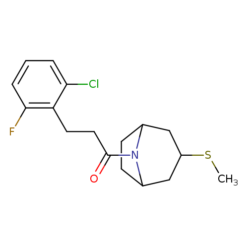 3-(2-chloro-6-fluorophenyl)-1-[3-(methylsulfanyl)-8-azabicyclo[3.2.1]octan-8-yl]propan-1-one