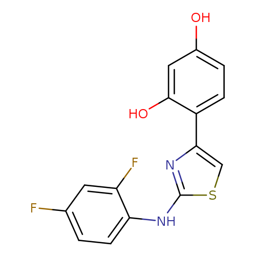 4-{2-[(2,4-difluorophenyl)amino]-1,3-thiazol-4-yl}benzene-1,3-diol