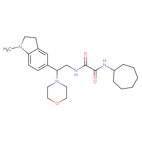 N'-cycloheptyl-N-[2-(1-methyl-2,3-dihydro-1H-indol-5-yl)-2-(morpholin-4-yl)ethyl]ethanediamide