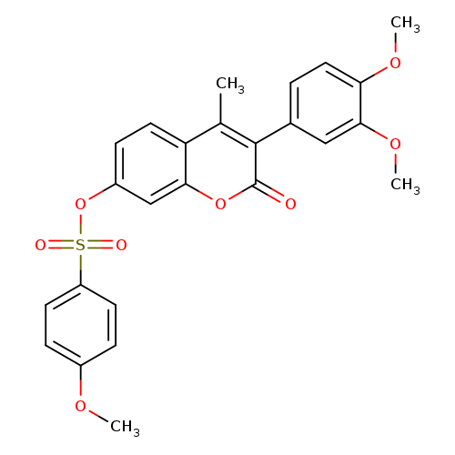 3-(3,4-dimethoxyphenyl)-4-methyl-2-oxo-2H-chromen-7-yl 4-methoxybenzene-1-sulfonate