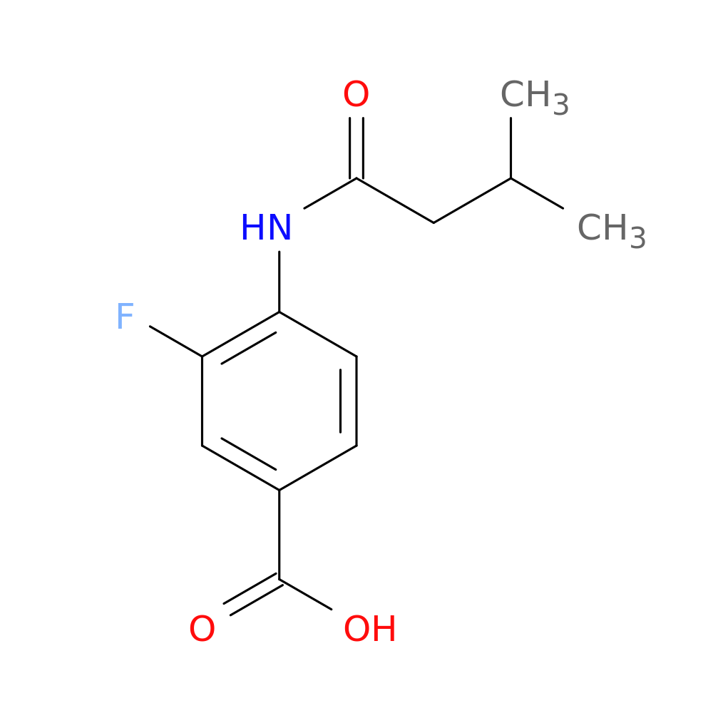 3-fluoro-4-(3-methylbutanamido)benzoic acid