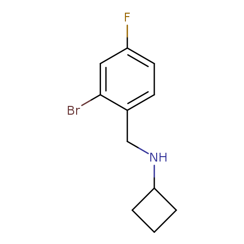 N-[(2-bromo-4-fluorophenyl)methyl]cyclobutanamine