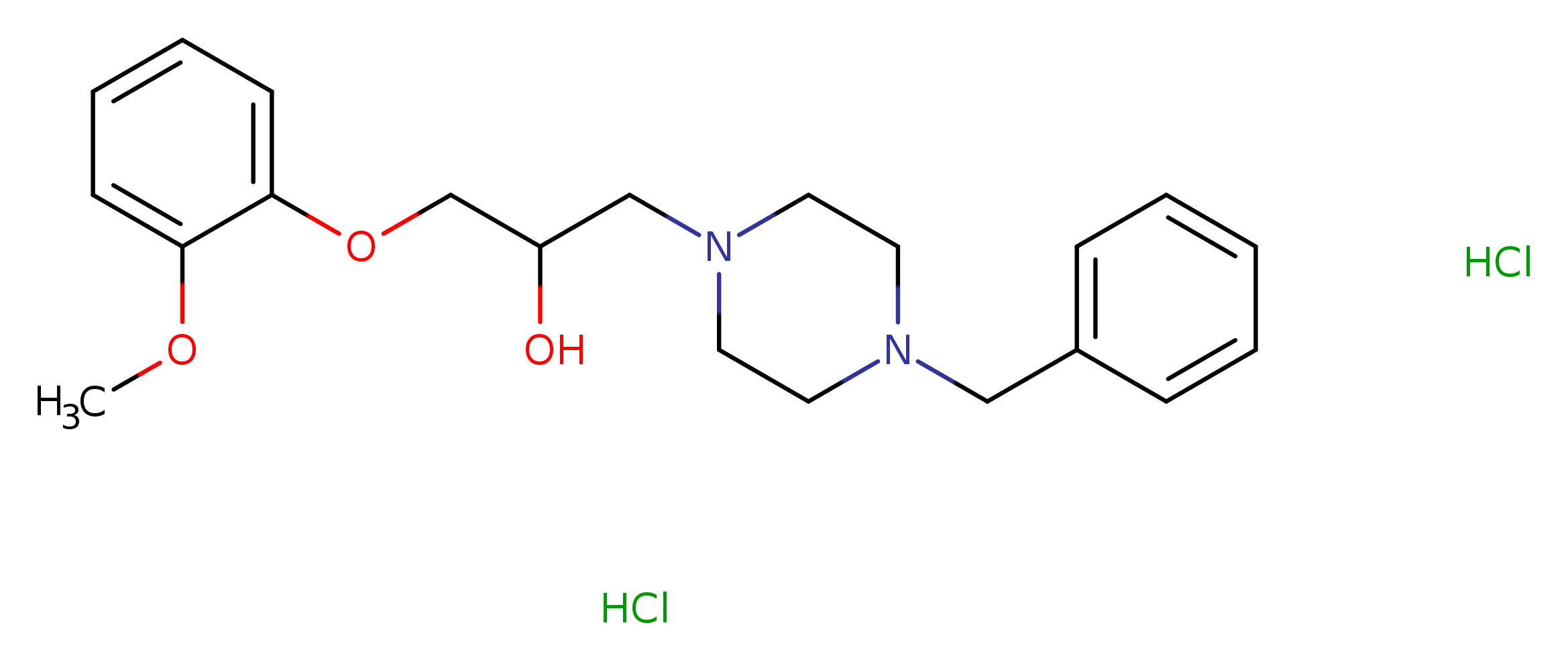 1-(4-benzylpiperazin-1-yl)-3-(2-methoxyphenoxy)propan-2-ol dihydrochloride