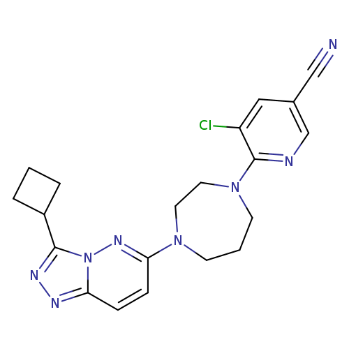 5-chloro-6-(4-{3-cyclobutyl-[1,2,4]triazolo[4,3-b]pyridazin-6-yl}-1,4-diazepan-1-yl)pyridine-3-carbonitrile