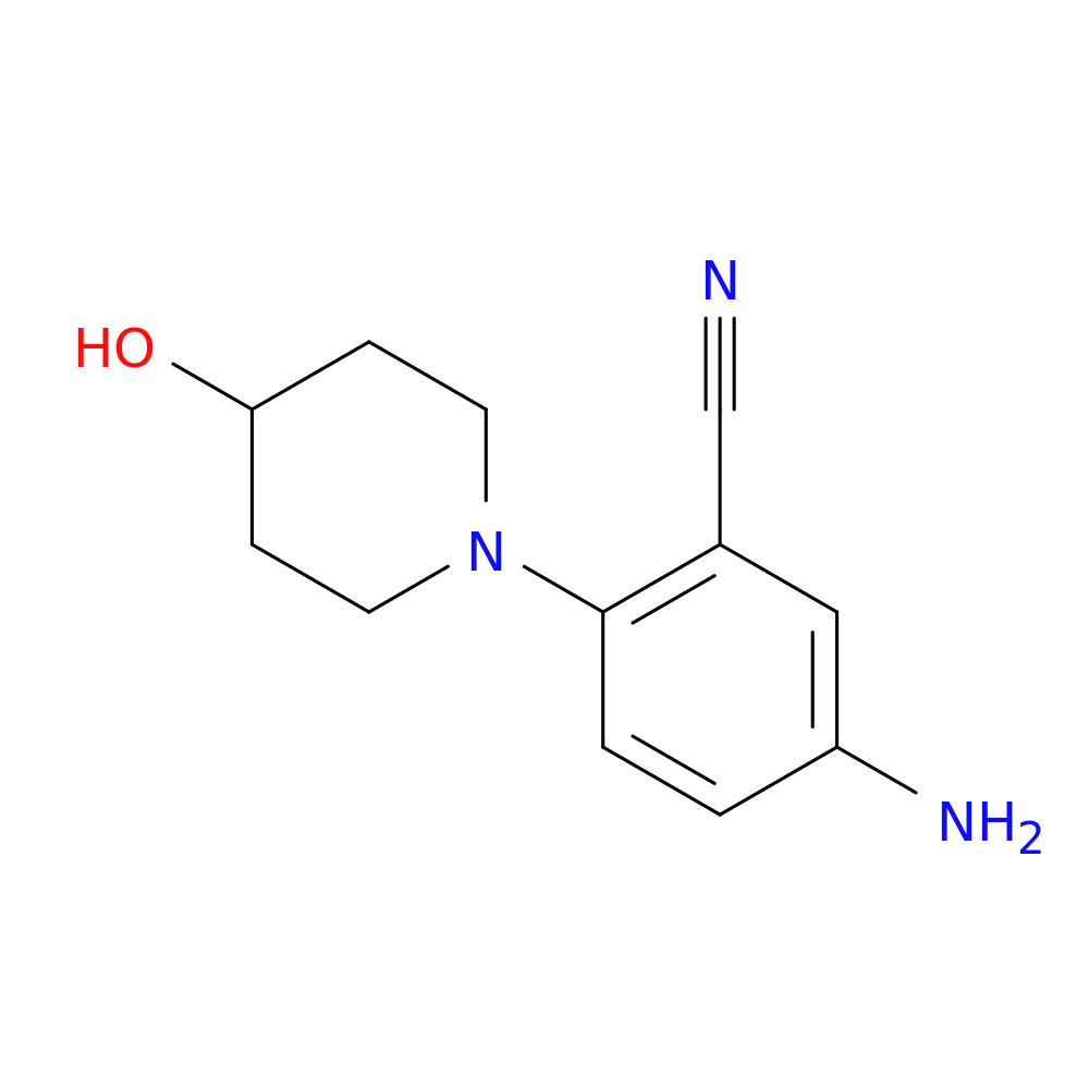 5-Amino-2-(4-hydroxypiperidin-1-yl)benzonitrile