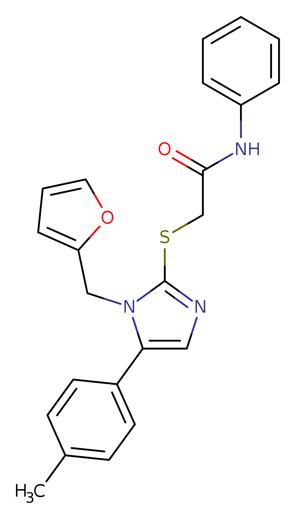 2-({1-[(furan-2-yl)methyl]-5-(4-methylphenyl)-1H-imidazol-2-yl}sulfanyl)-N-phenylacetamide