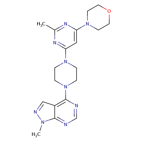 4-[2-methyl-6-(4-{1-methyl-1H-pyrazolo[3,4-d]pyrimidin-4-yl}piperazin-1-yl)pyrimidin-4-yl]morpholine