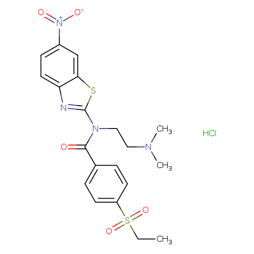 N-[2-(dimethylamino)ethyl]-4-(ethanesulfonyl)-N-(6-nitro-1,3-benzothiazol-2-yl)benzamide hydrochloride