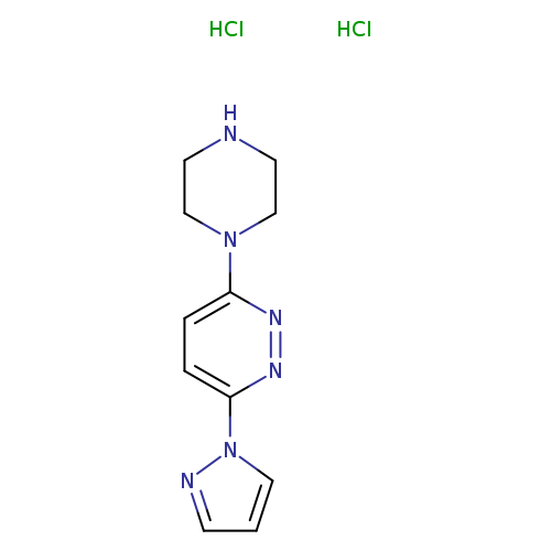 3-(piperazin-1-yl)-6-(1H-pyrazol-1-yl)pyridazine dihydrochloride
