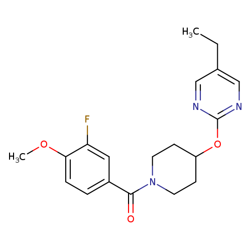 5-ethyl-2-{[1-(3-fluoro-4-methoxybenzoyl)piperidin-4-yl]oxy}pyrimidine