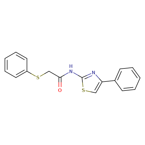 N-(4-phenyl-1,3-thiazol-2-yl)-2-(phenylsulfanyl)acetamide