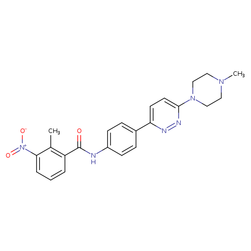 2-methyl-N-{4-[6-(4-methylpiperazin-1-yl)pyridazin-3-yl]phenyl}-3-nitrobenzamide