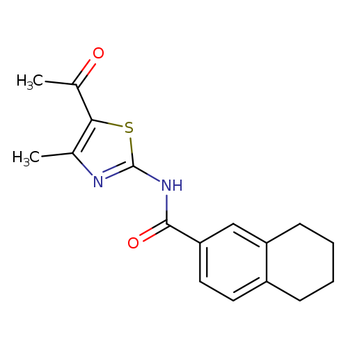 N-(5-acetyl-4-methyl-1,3-thiazol-2-yl)-5,6,7,8-tetrahydronaphthalene-2-carboxamide