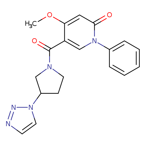 4-methoxy-1-phenyl-5-[3-(1H-1,2,3-triazol-1-yl)pyrrolidine-1-carbonyl]-1,2-dihydropyridin-2-one