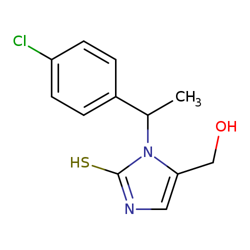 {1-[1-(4-chlorophenyl)ethyl]-2-sulfanyl-1H-imidazol-5-yl}methanol