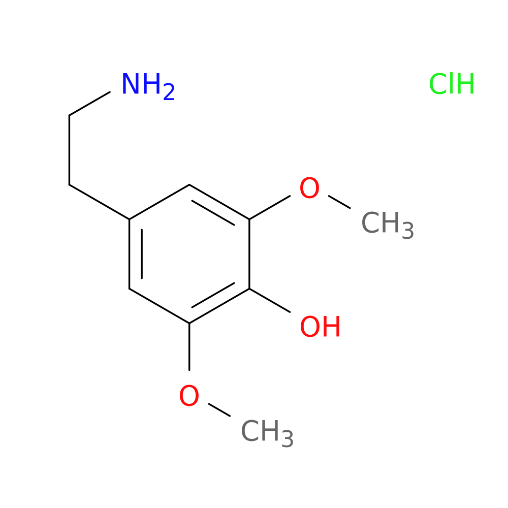 1-(3,5-Dimethoxy-4-hydroxyphenyl)-2-aminoethane hydrochloride