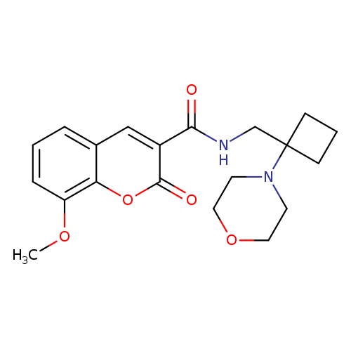 8-methoxy-N-{[1-(morpholin-4-yl)cyclobutyl]methyl}-2-oxo-2H-chromene-3-carboxamide
