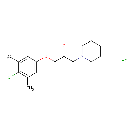 1-(4-chloro-3,5-dimethylphenoxy)-3-(piperidin-1-yl)propan-2-ol hydrochloride