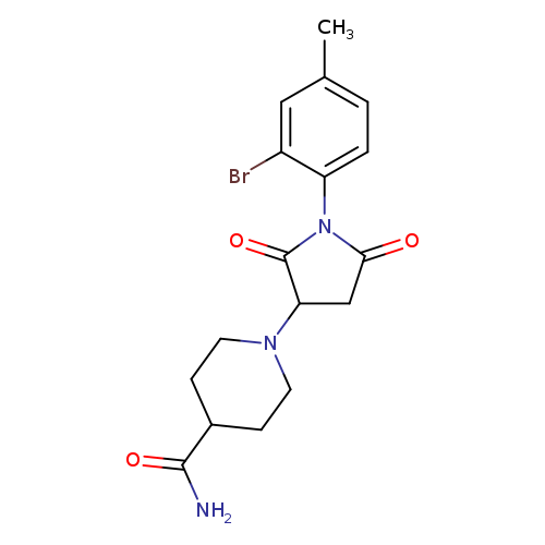 1-[1-(2-bromo-4-methylphenyl)-2,5-dioxopyrrolidin-3-yl]piperidine-4-carboxamide