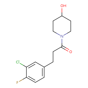 3-(3-chloro-4-fluorophenyl)-1-(4-hydroxypiperidin-1-yl)propan-1-one