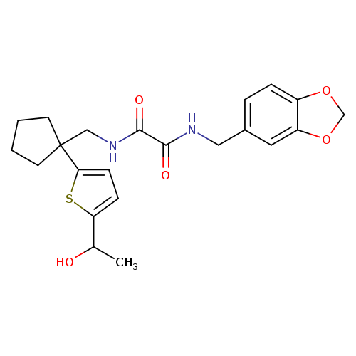 N'-[(2H-1,3-benzodioxol-5-yl)methyl]-N-({1-[5-(1-hydroxyethyl)thiophen-2-yl]cyclopentyl}methyl)ethanediamide