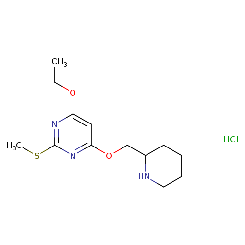 4-Ethoxy-2-(methylthio)-6-(piperidin-2-ylmethoxy)pyrimidine hydrochloride